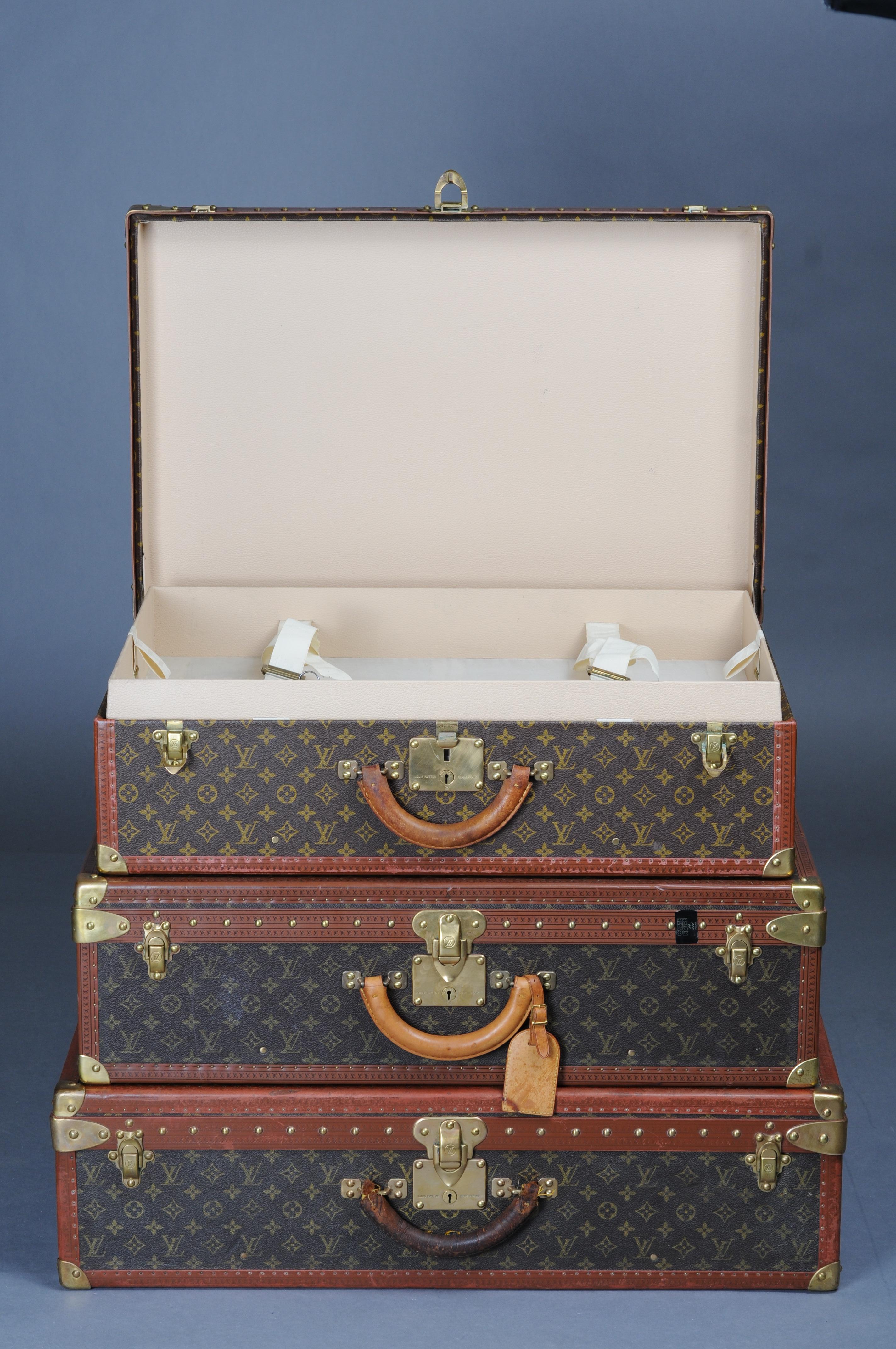 Louis Vuitton Alzer Suitcase 80s, 75s, 70s, Eifel Tower  In Good Condition For Sale In 10707, DE