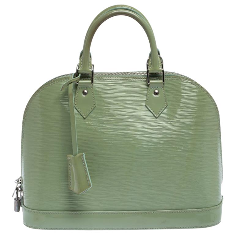 Louis Vuitton Alma PM Green Ostrich Bag