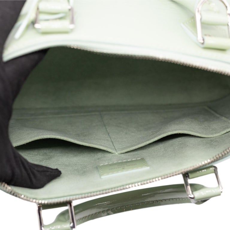 Louis Vuitton Amande EPI Vernis Leather Alma PM Top Handle Bag, 2014. For Sale 7