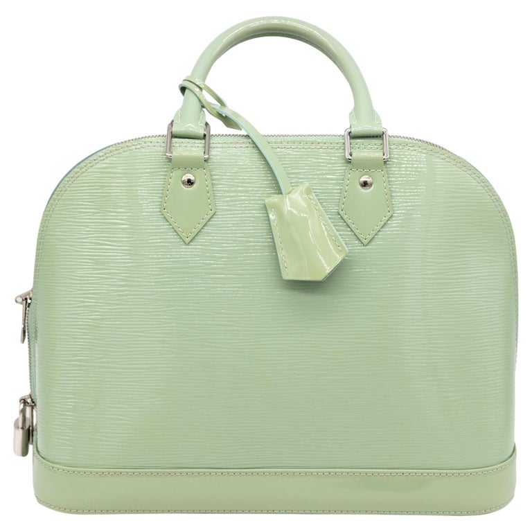 Louis Vuitton Amande EPI Vernis Leather Alma PM Top Handle Bag, 2014. For Sale