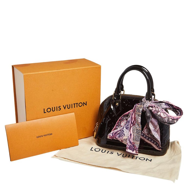 Louis Vuitton Alma BB Amaranth Monogram Vernis Bag Handbag M91678 at 1stDibs