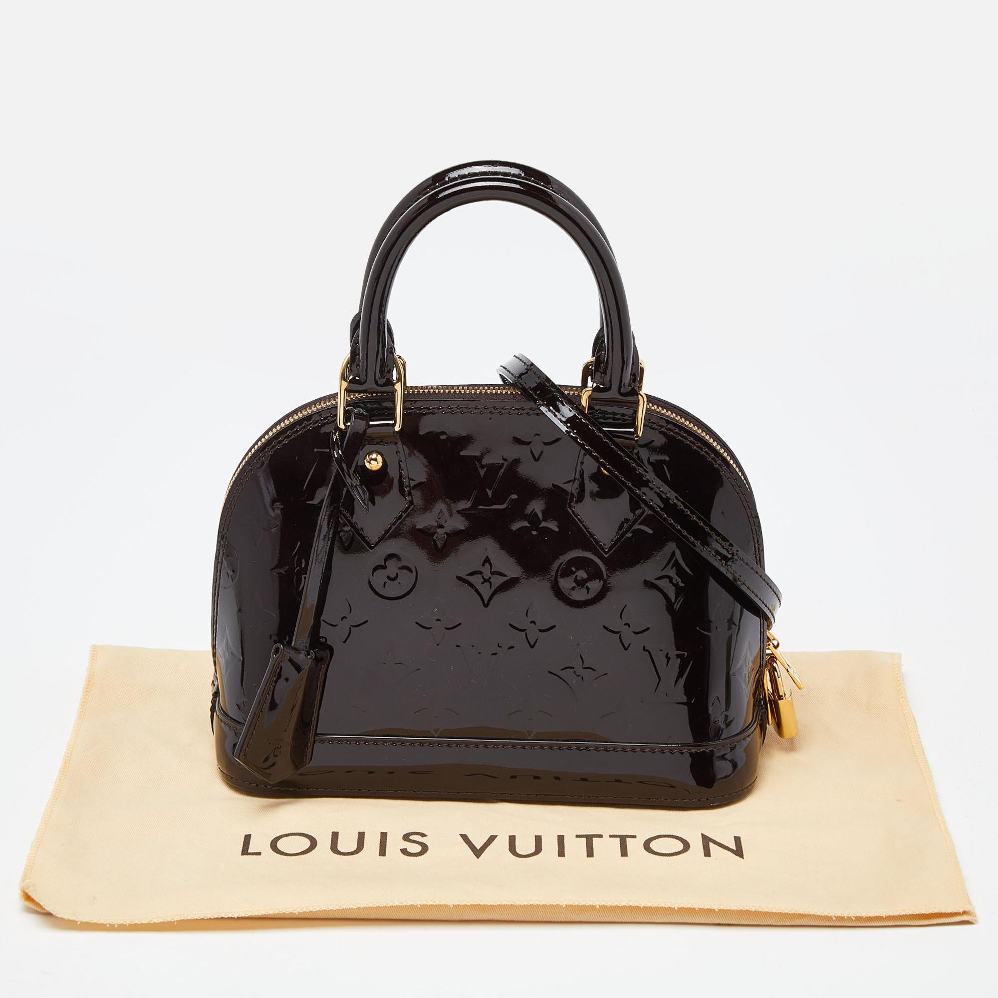 Louis Vuitton Amarante Monogram Vernis Alma BB Bag 9
