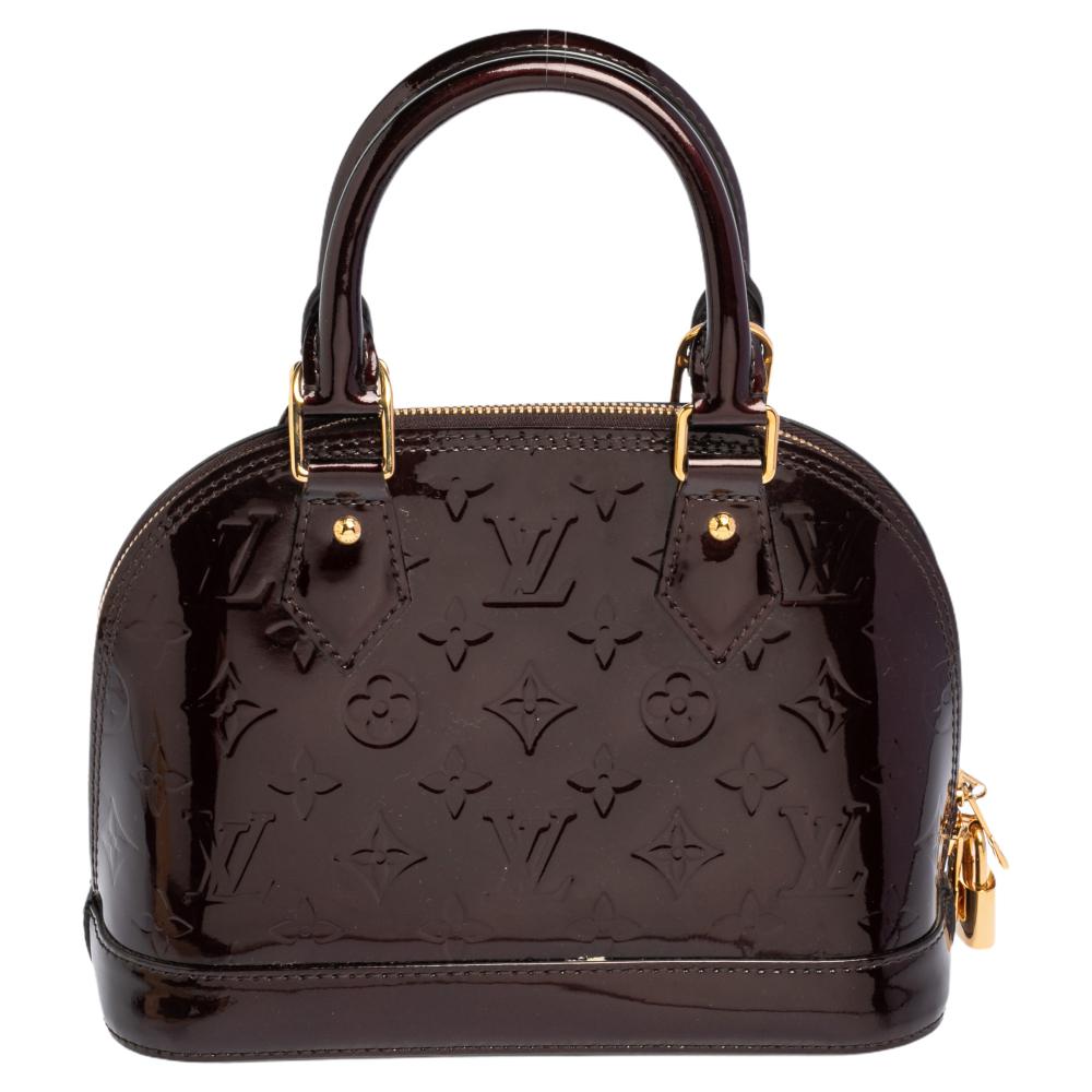 The Alma is Louis Vuitton's most beloved and structured bag. Introduced in 1934 by Gaston-Louis Vuitton, the Alma remains a timeless piece that received the attention of icons. Crafted from Monogram Vernis leather, the bag features double zippers