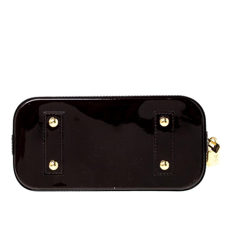 Louis Vuitton Amarante Monogram Vernis Alma BB Bag For Sale at 1stdibs