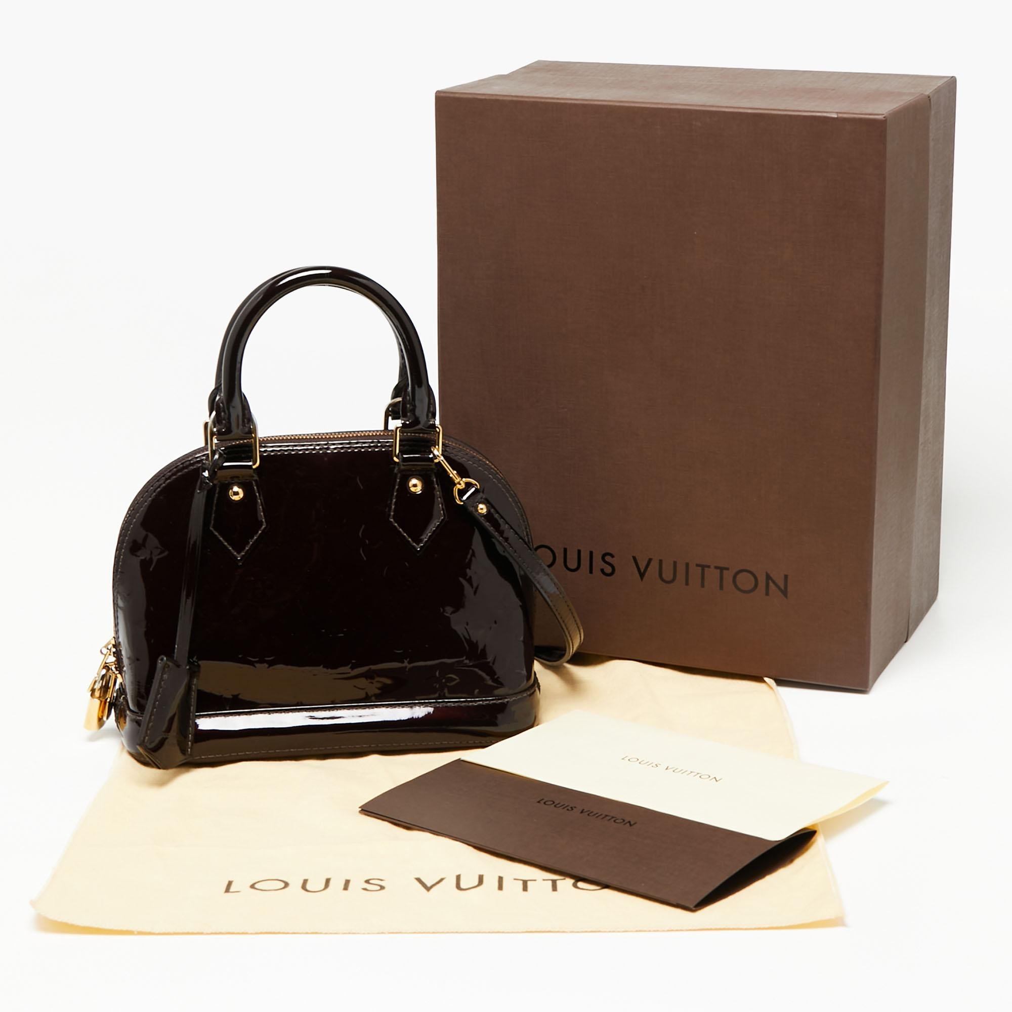 Louis Vuitton Amarante Monogram Vernis Alma BB Bag 2
