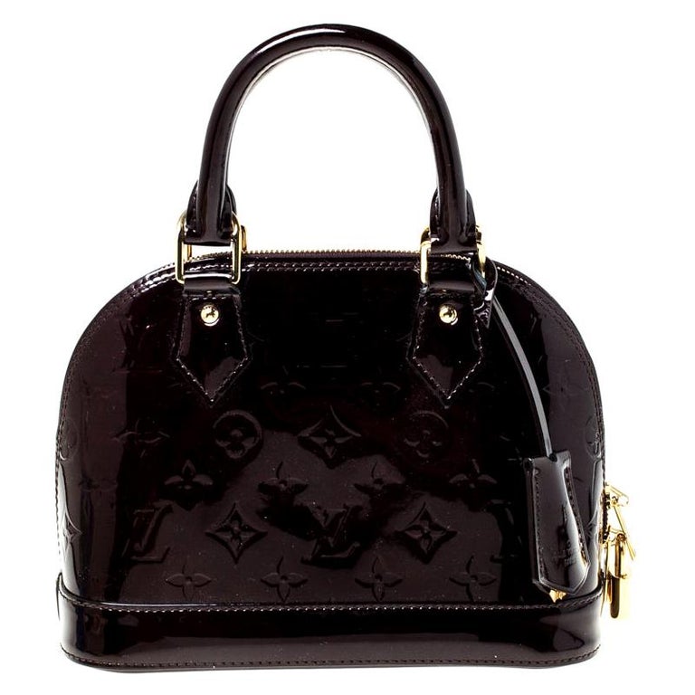 Louis Vuitton Amarante Monogram Vernis Alma BB Bag For Sale at 1stdibs