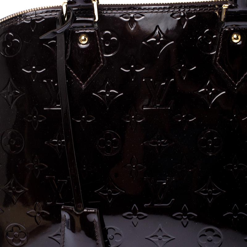 Louis Vuitton Amarante Monogram Vernis Alma GM Bag 5