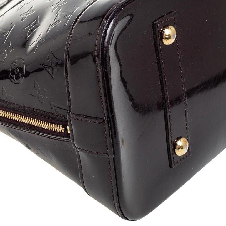 Louis Vuitton Alma GM Vernis Amarante Handbag with Receipt and Dust Bag at  1stDibs