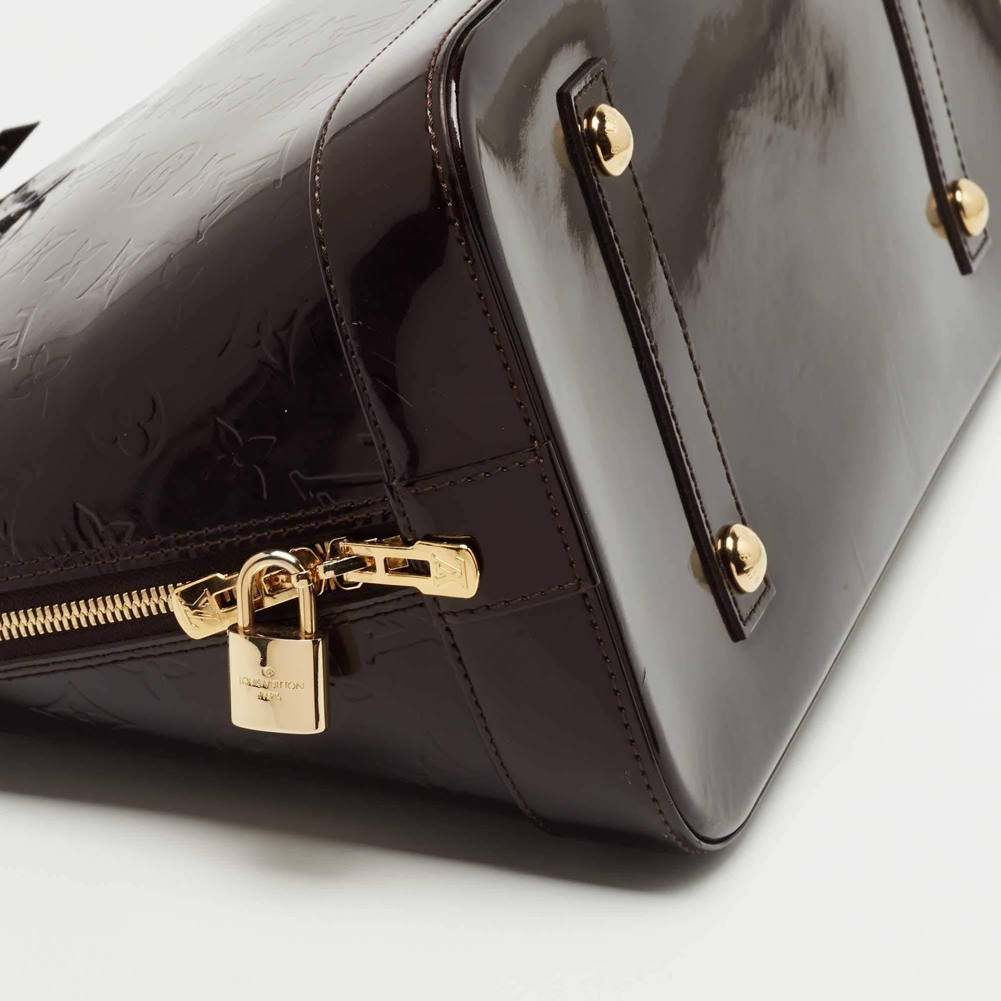 Louis Vuitton Amarante Monogram Vernis Alma GM Bag 5