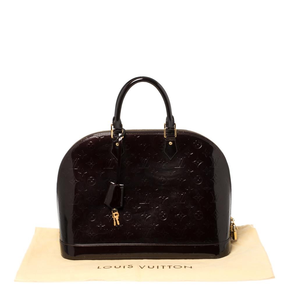 Louis Vuitton Amarante Monogram Vernis Alma GM Bag 6