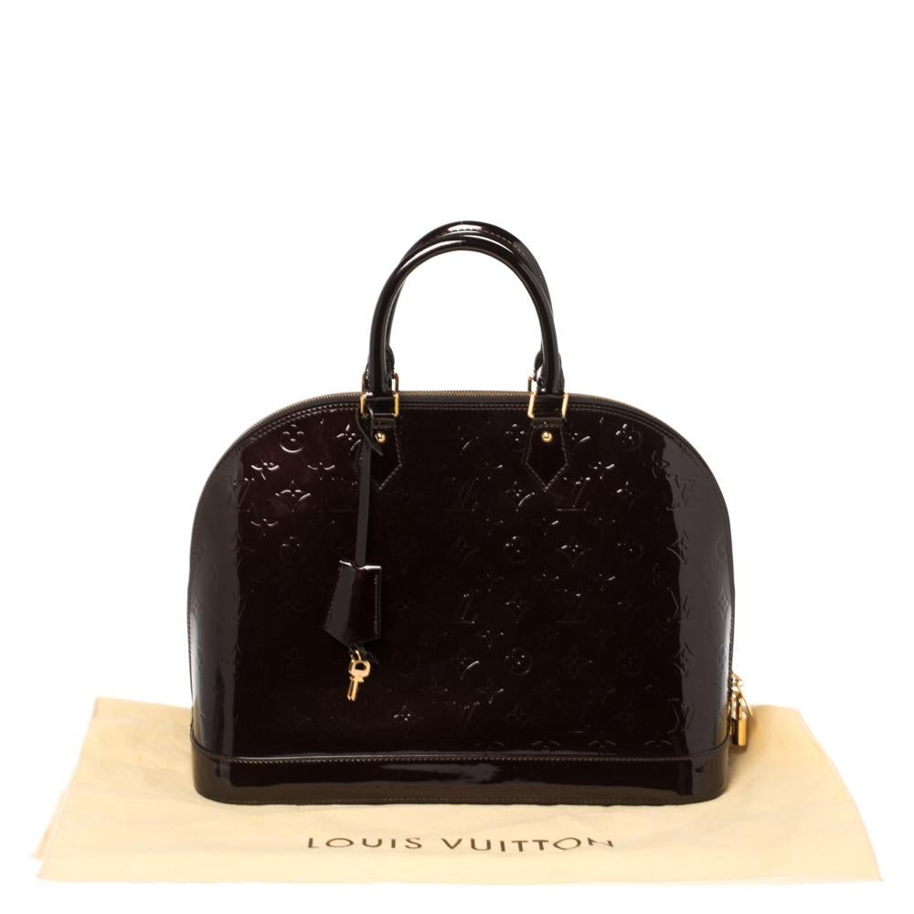 Louis Vuitton Amarante Monogram Vernis Alma GM Bag 6