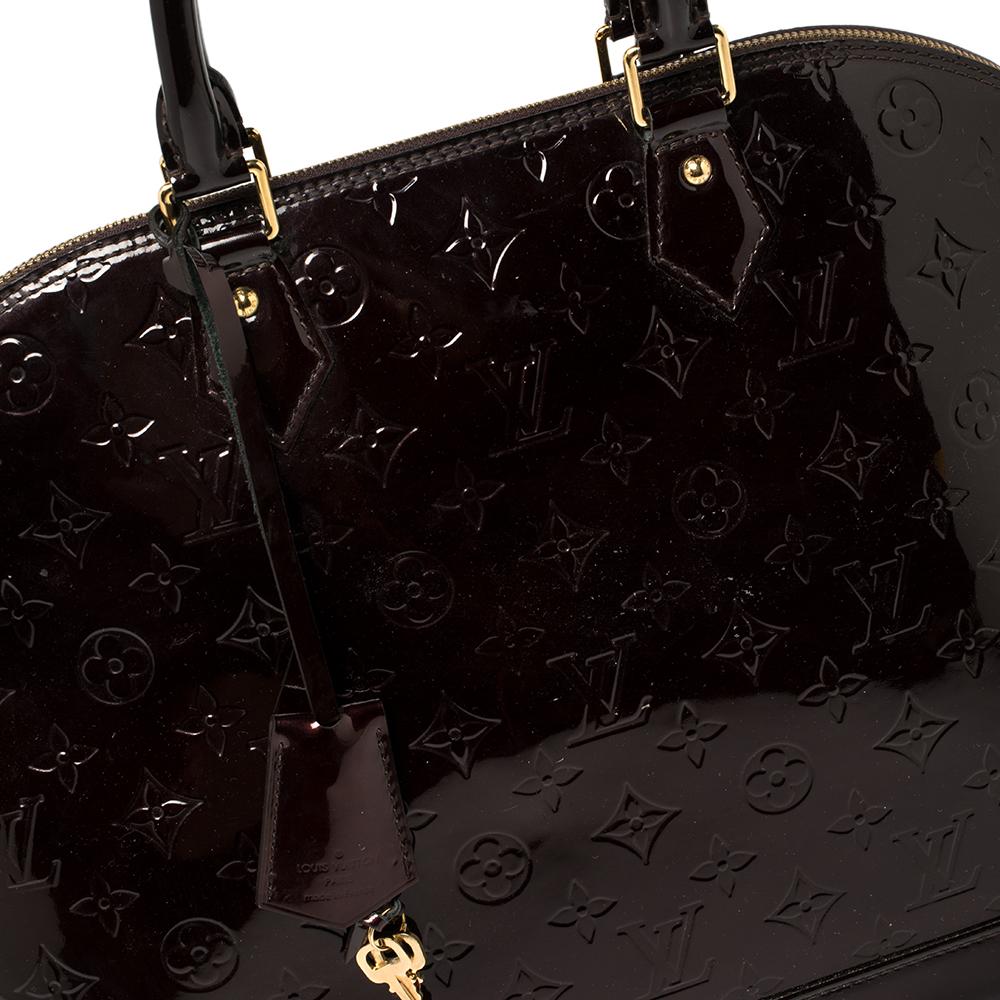 Louis Vuitton Amarante Monogram Vernis Alma GM Bag 5