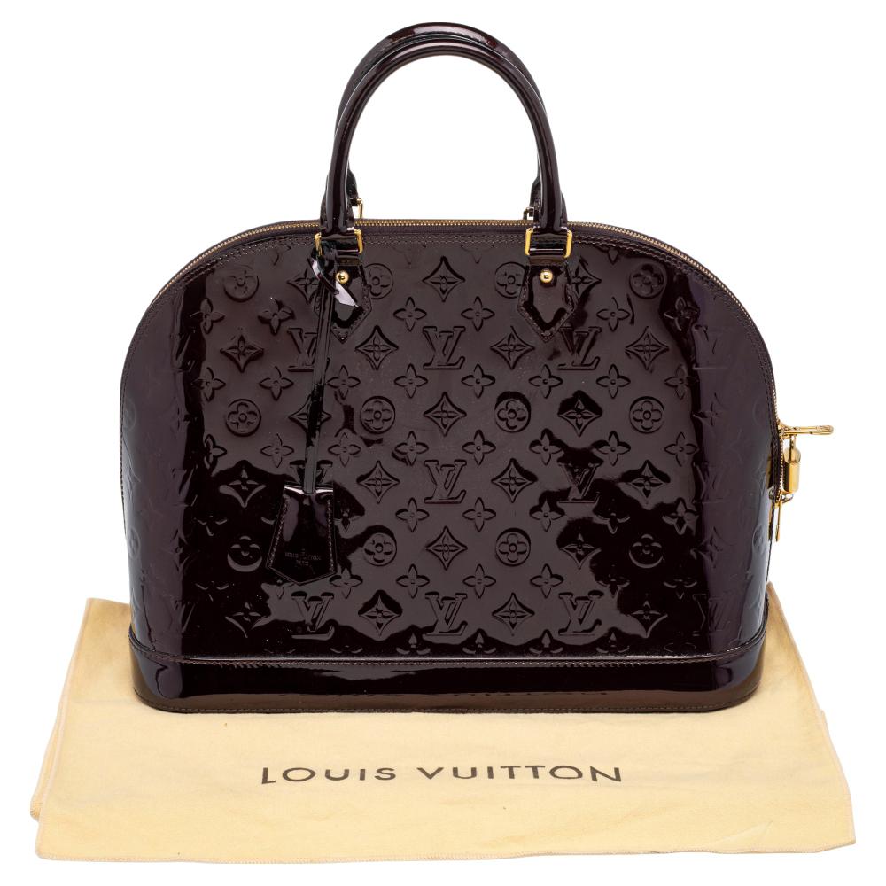 Louis Vuitton Amarante Monogram Vernis Alma GM Bag 7