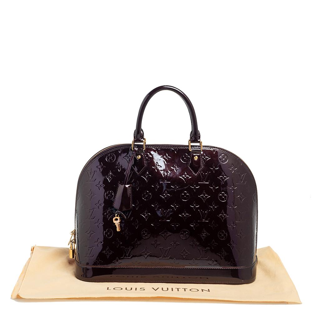 Louis Vuitton Amarante Monogram Vernis Alma GM Bag 7