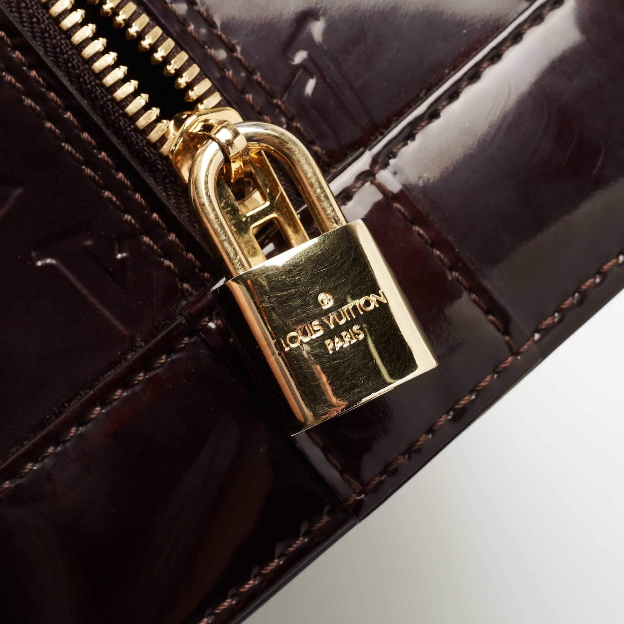 Louis Vuitton Amarante Monogram Vernis Alma GM Bag 7