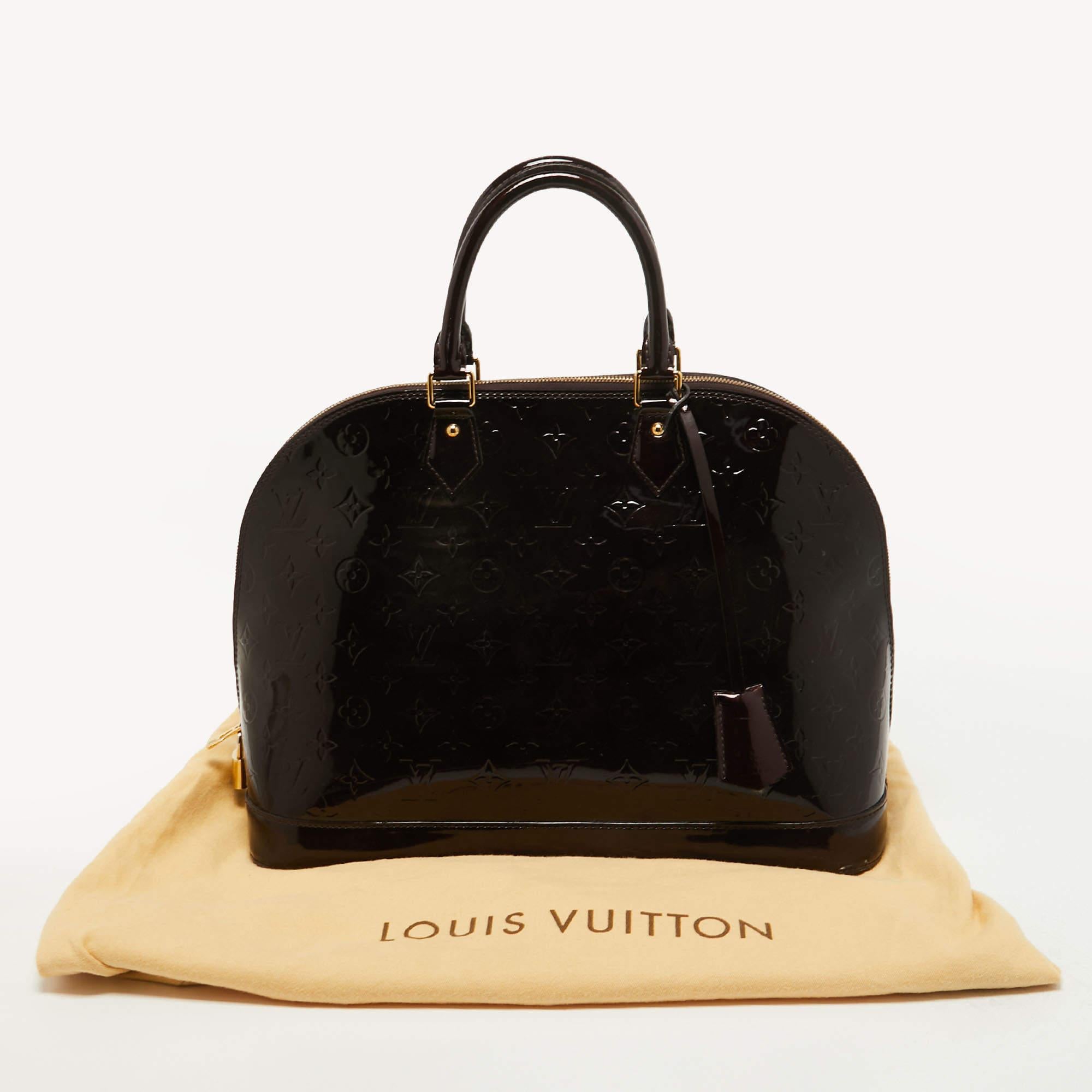 Louis Vuitton Amarante Monogram Vernis Alma GM Bag 11