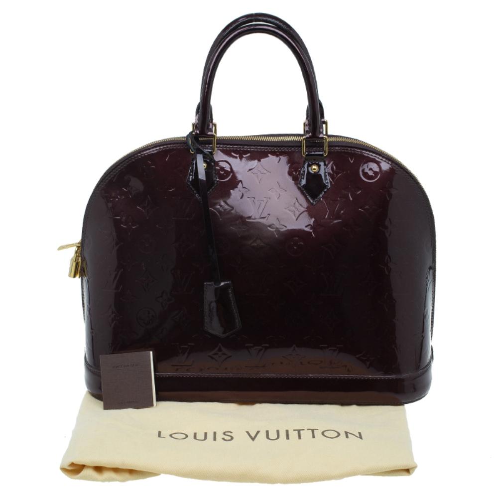 Louis Vuitton Amarante Monogram Vernis Alma GM Bag 13