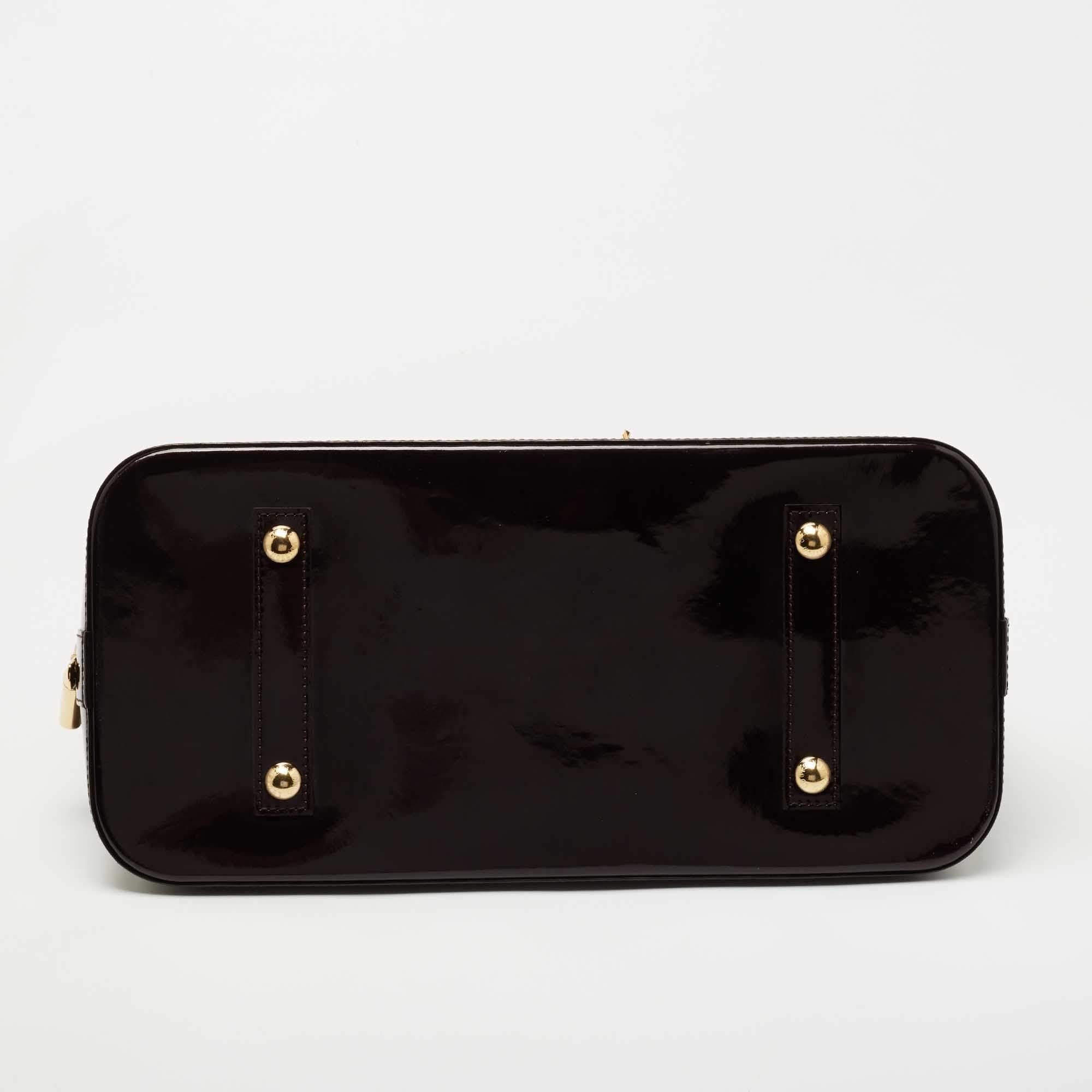 Black Louis Vuitton Amarante Monogram Vernis Alma GM Bag