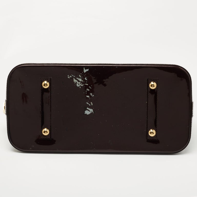 Louis Vuitton Amarante Monogram Vernis Alma GM Bag For Sale 2