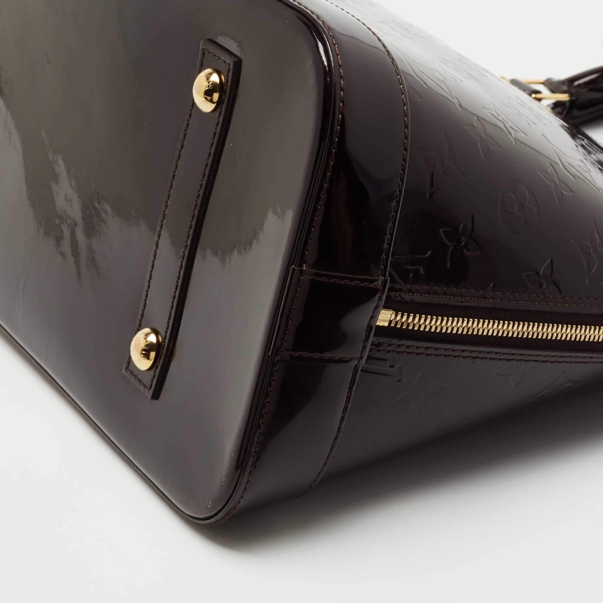 Louis Vuitton Amarante Monogram Vernis Alma GM Bag 2