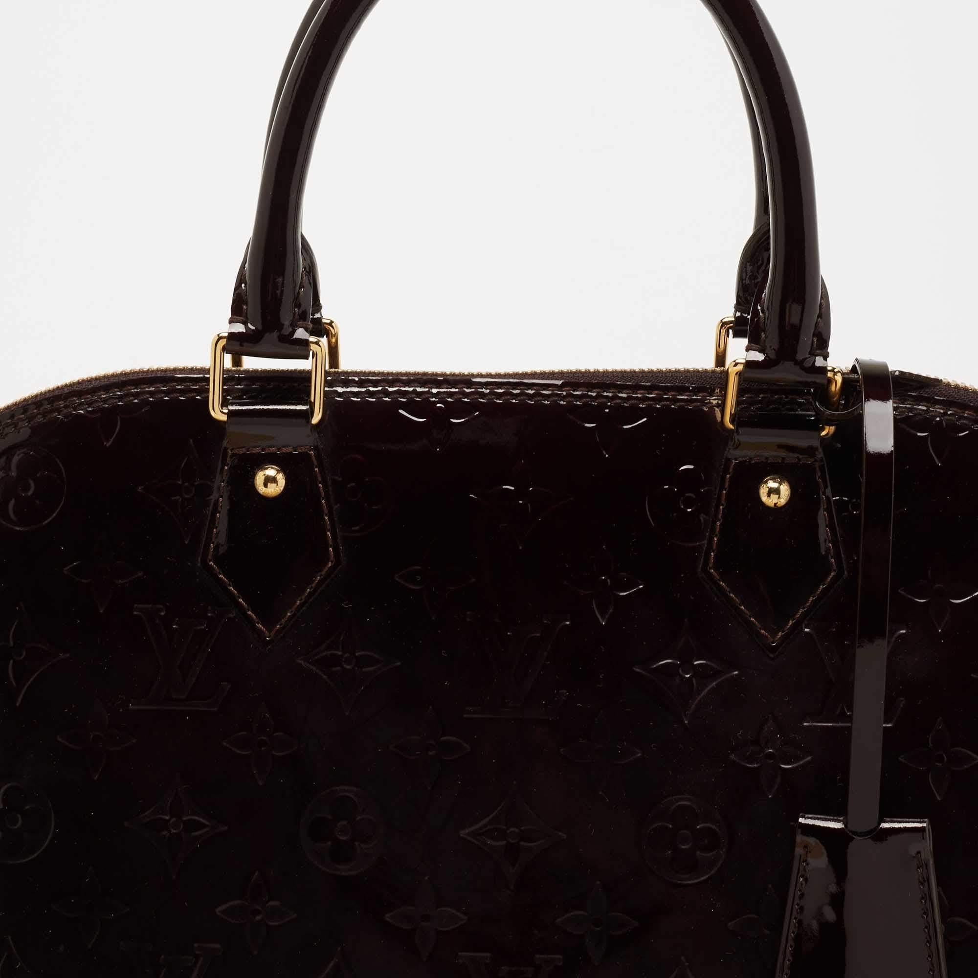 Louis Vuitton Amarante Monogram Vernis Alma GM Bag 3
