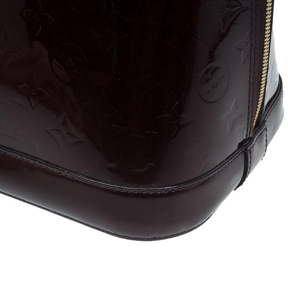 Louis Vuitton Amarante Monogram Vernis Alma GM Bag 4