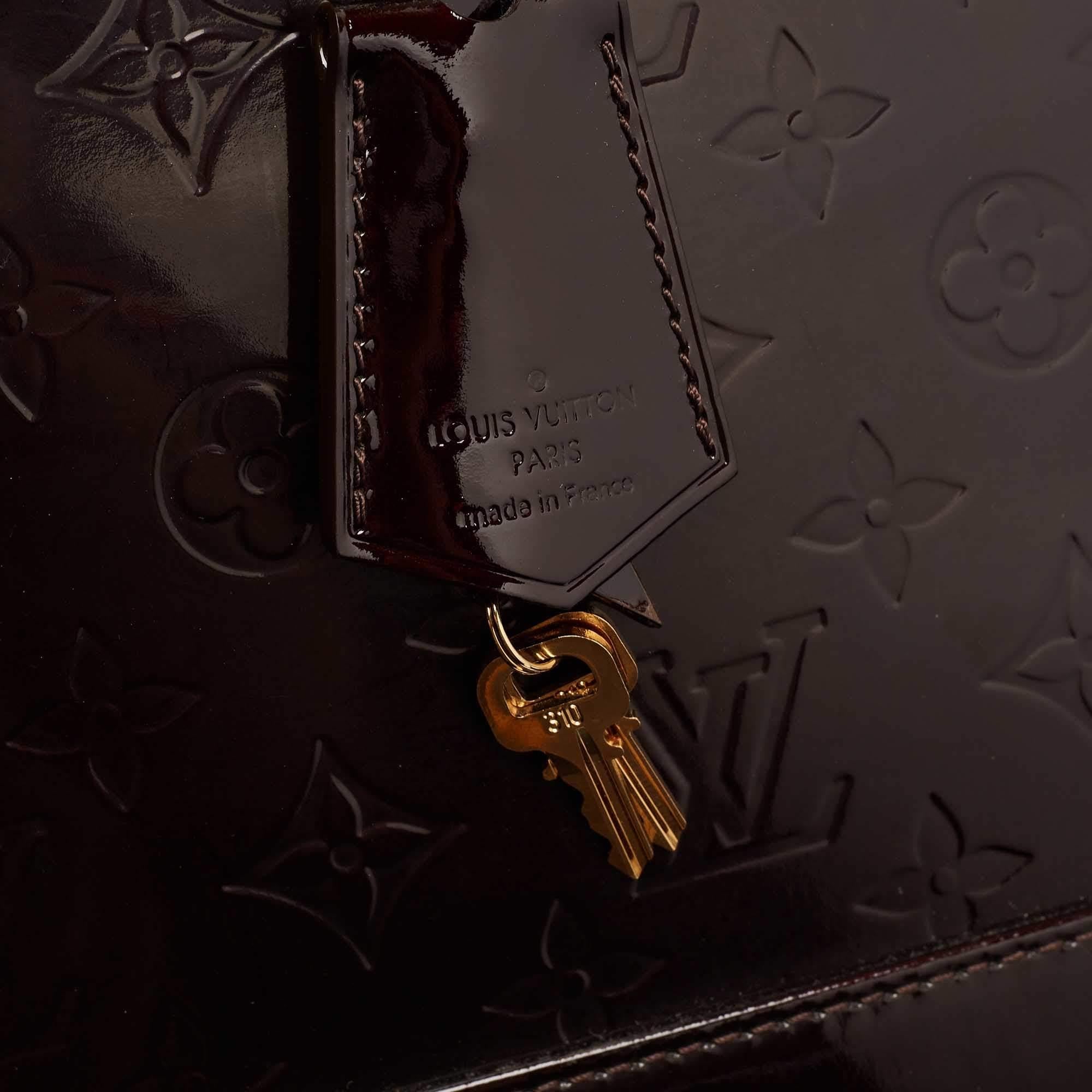 Louis Vuitton Amarante Monogram Vernis Alma GM Bag 4
