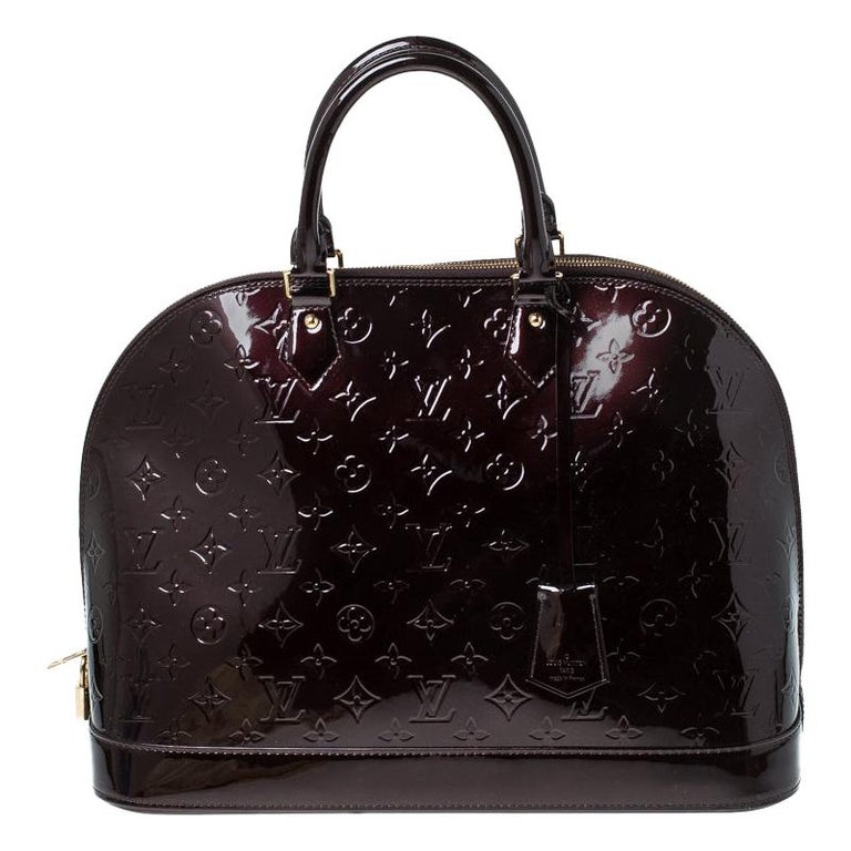 Louis Vuitton Amarante Monogram Vernis Alma GM Bag For Sale at 1stdibs