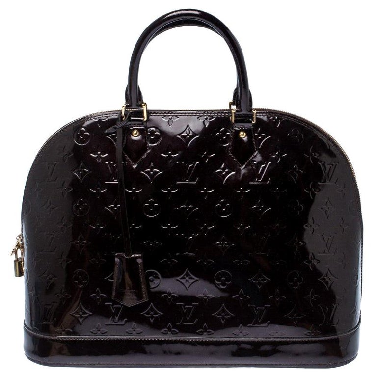 Louis Vuitton Amarante Monogram Vernis Alma GM Bag For Sale at 1stDibs
