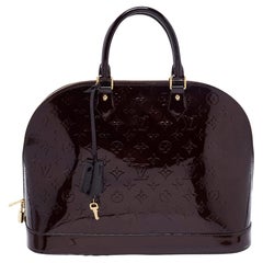 Used Louis Vuitton Amarante Monogram Vernis Alma GM Bag