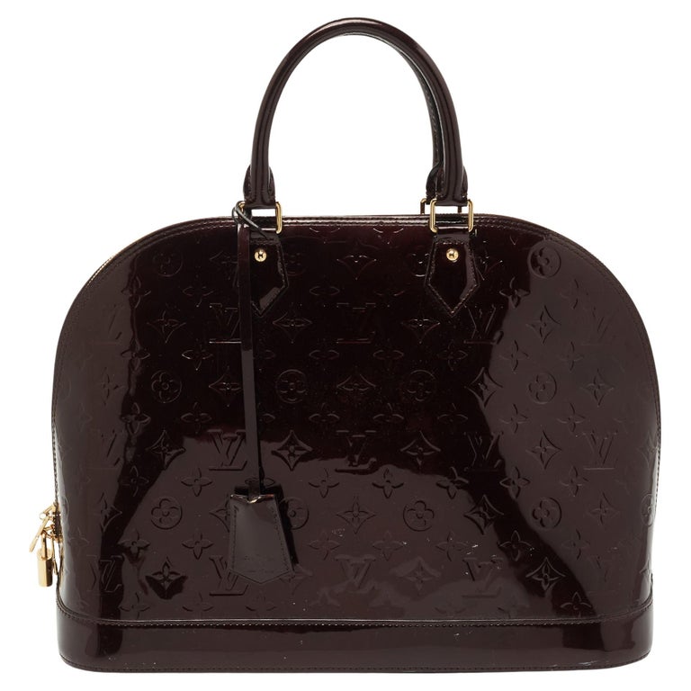 Louis Vuitton Amarante Monogram Vernis Alma GM Bag For Sale