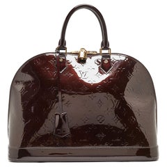Used Louis Vuitton Amarante Monogram Vernis Alma GM Bag