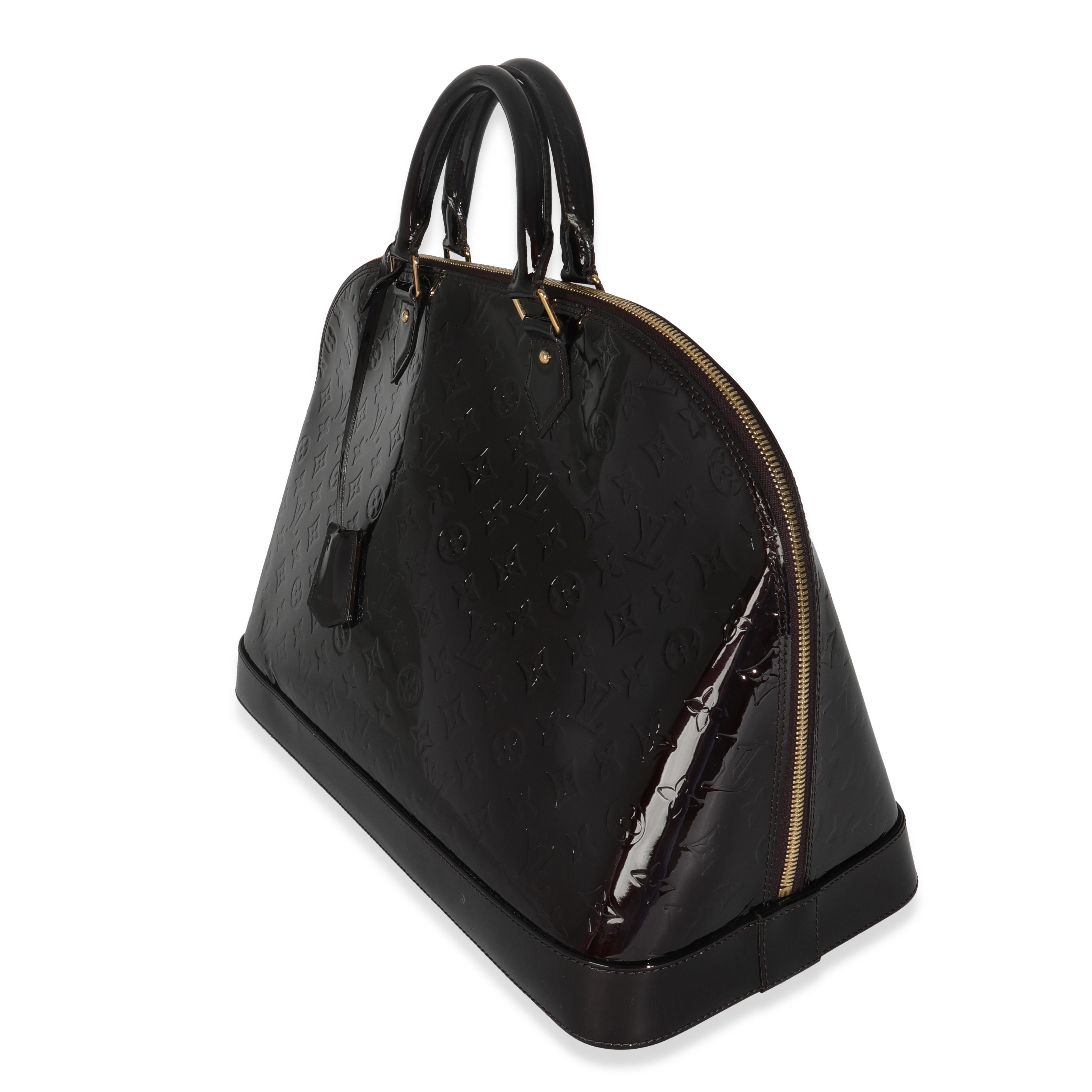 Louis Vuitton Amarante Monogram Vernis Alma GM XL In Excellent Condition For Sale In New York, NY