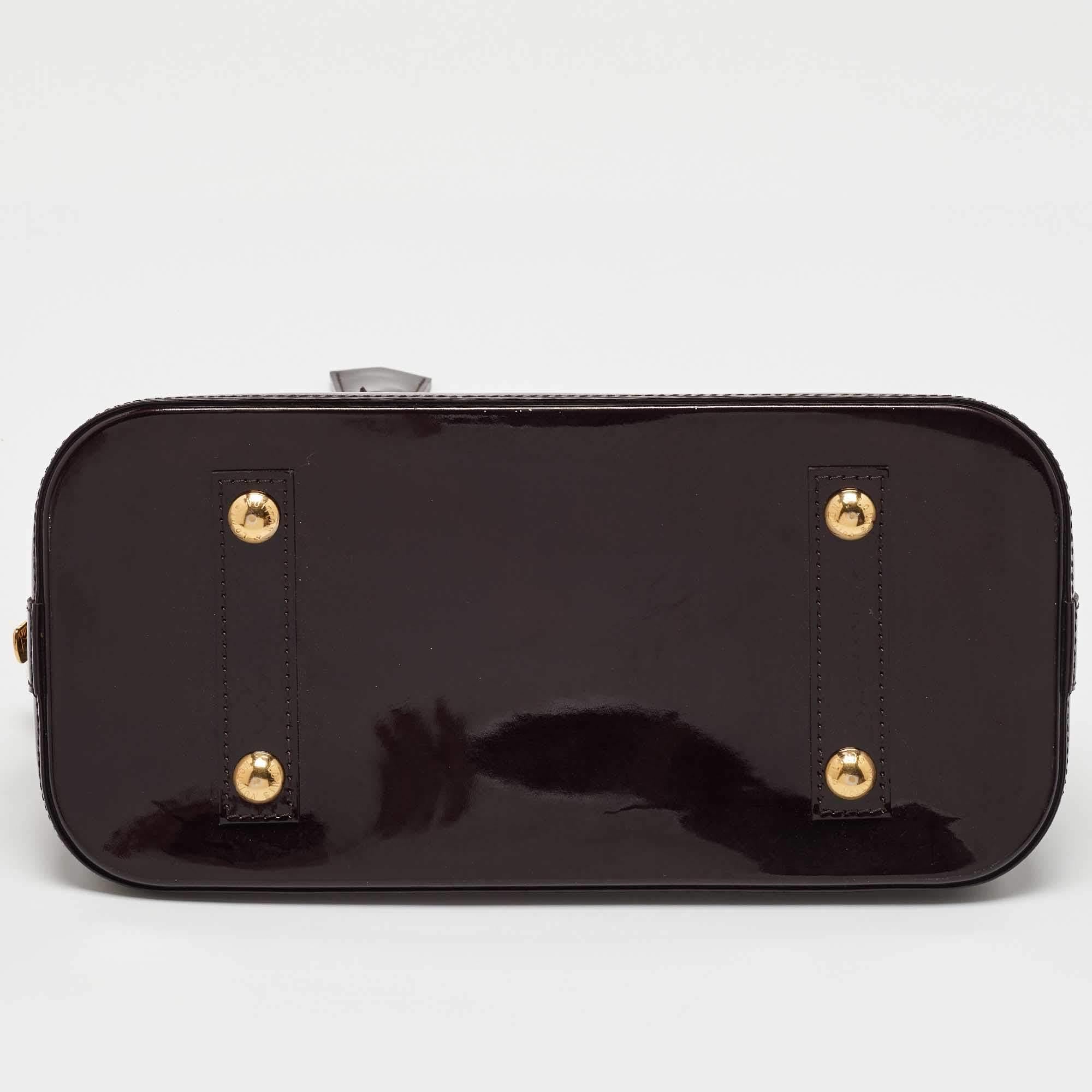 Louis Vuitton Amarante Monogram Vernis Alma PM Bag For Sale 6