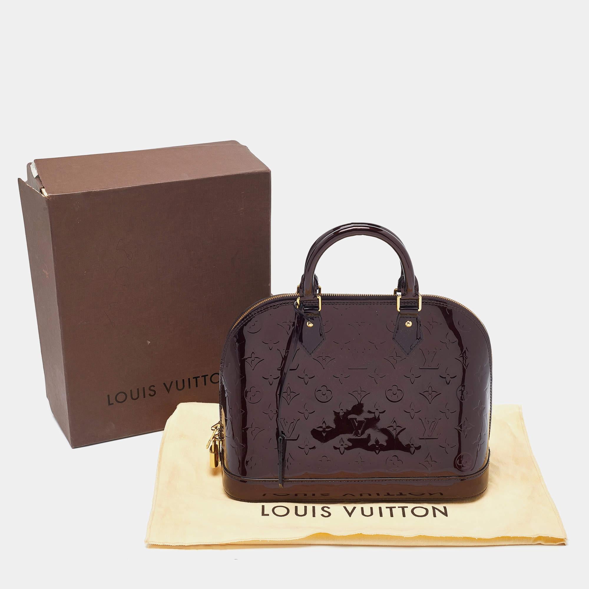 Louis Vuitton Amarante Monogram Vernis Alma PM Bag 7