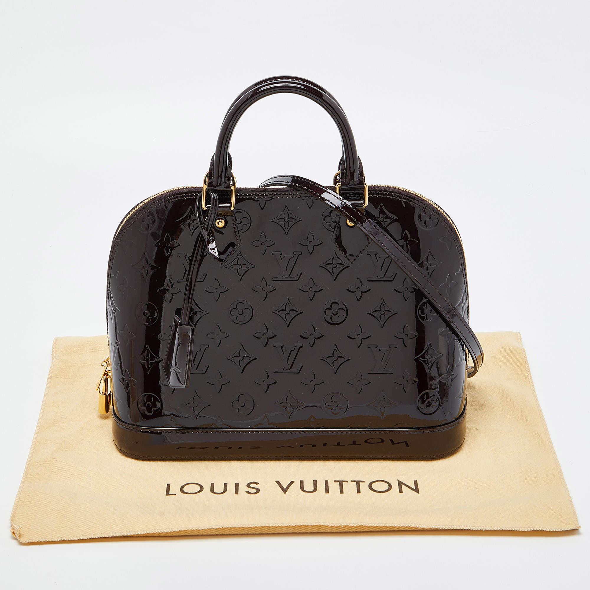 Louis Vuitton Amarante Monogram Vernis Alma PM Bag For Sale 8