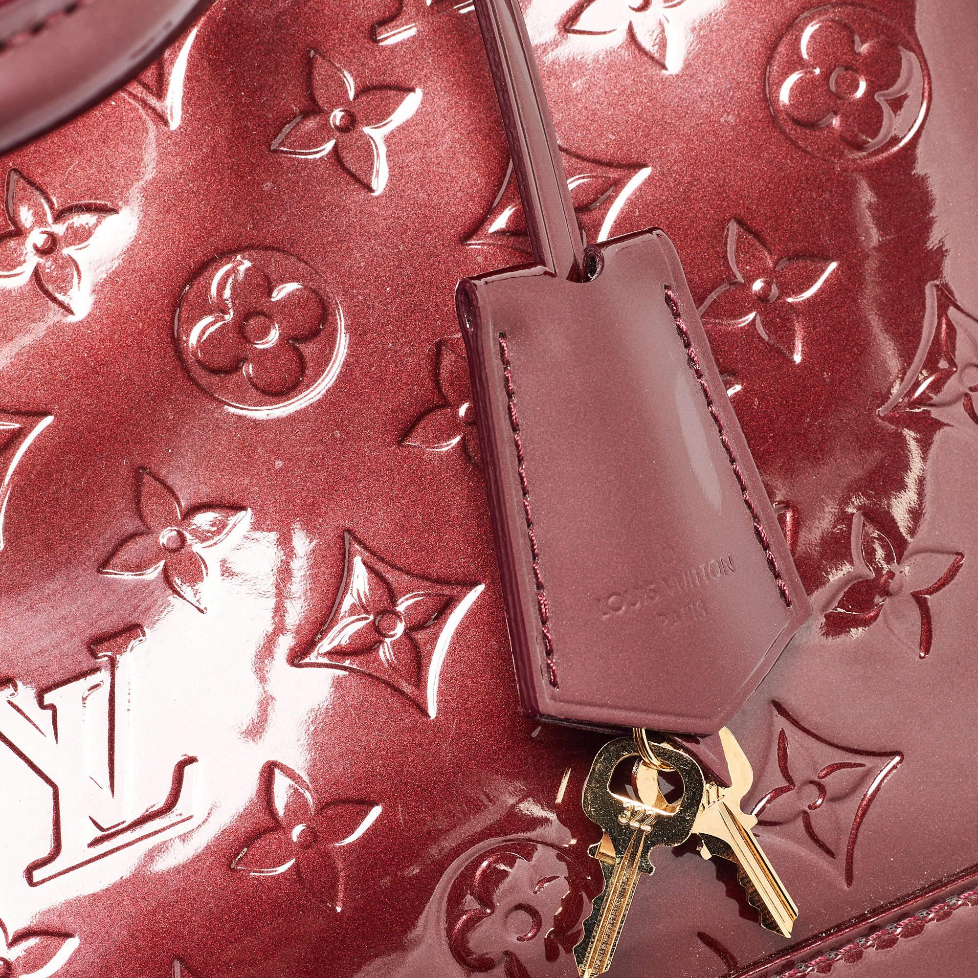 Louis Vuitton Amarante Monogram Vernis Alma PM Bag For Sale 8