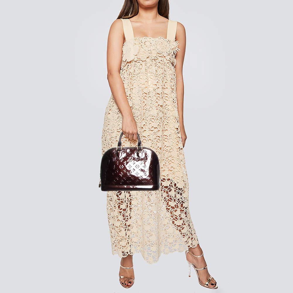 Louis Vuitton Amarante Monogram Vernis Alma PM Bag 7