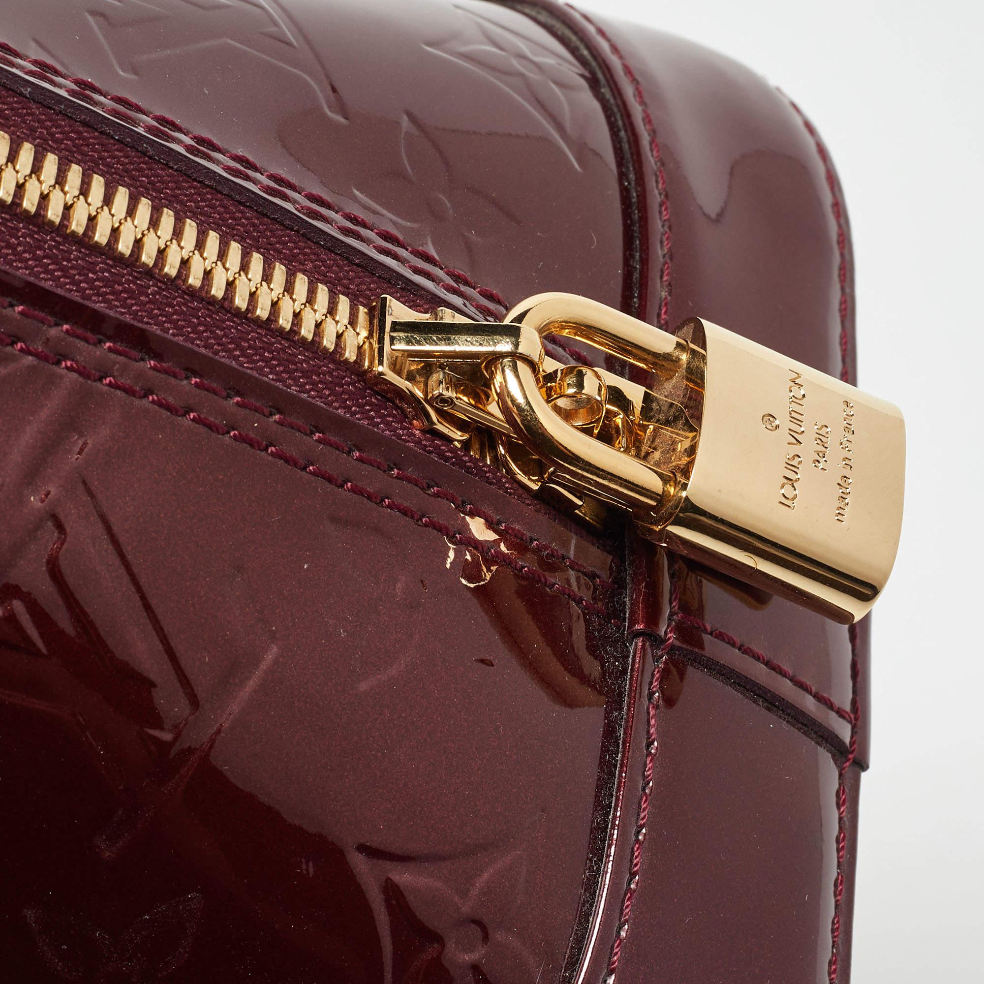Louis Vuitton Amarante Monogram Vernis Alma PM Bag For Sale 11