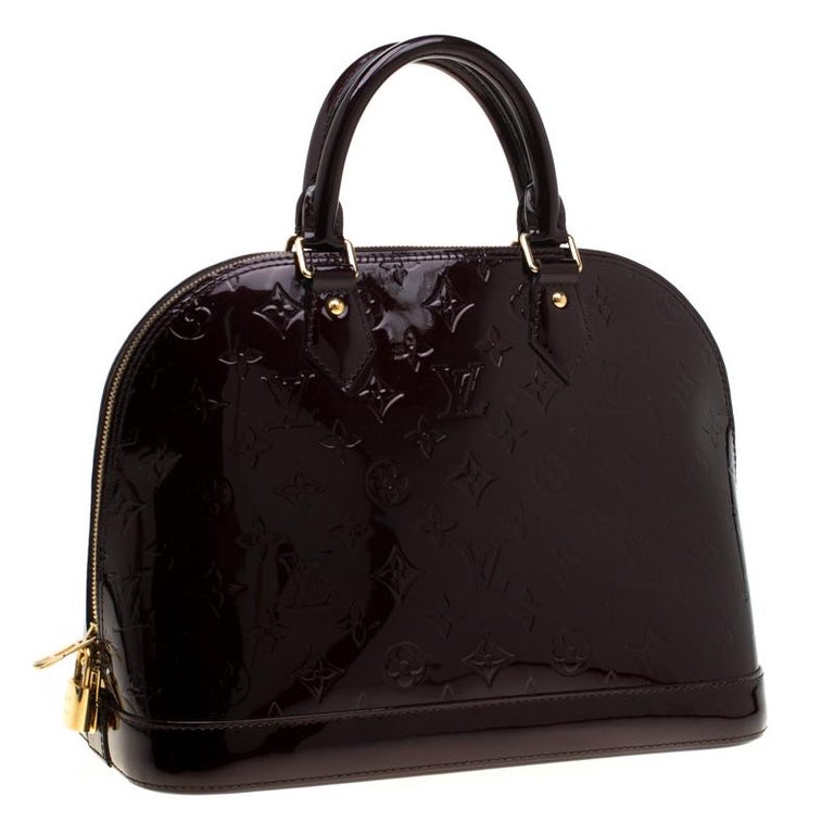 Louis Vuitton Amarante Monogram Vernis Alma PM Bag For Sale at 1stdibs