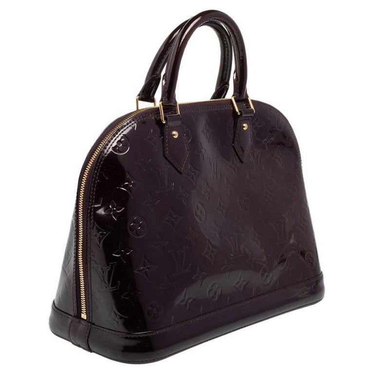 LOUIS VUITTON Monogram Vernis Alma PM Hand Bag Amarante M91611 LV Auth  am4520 Patent leather ref.961157 - Joli Closet