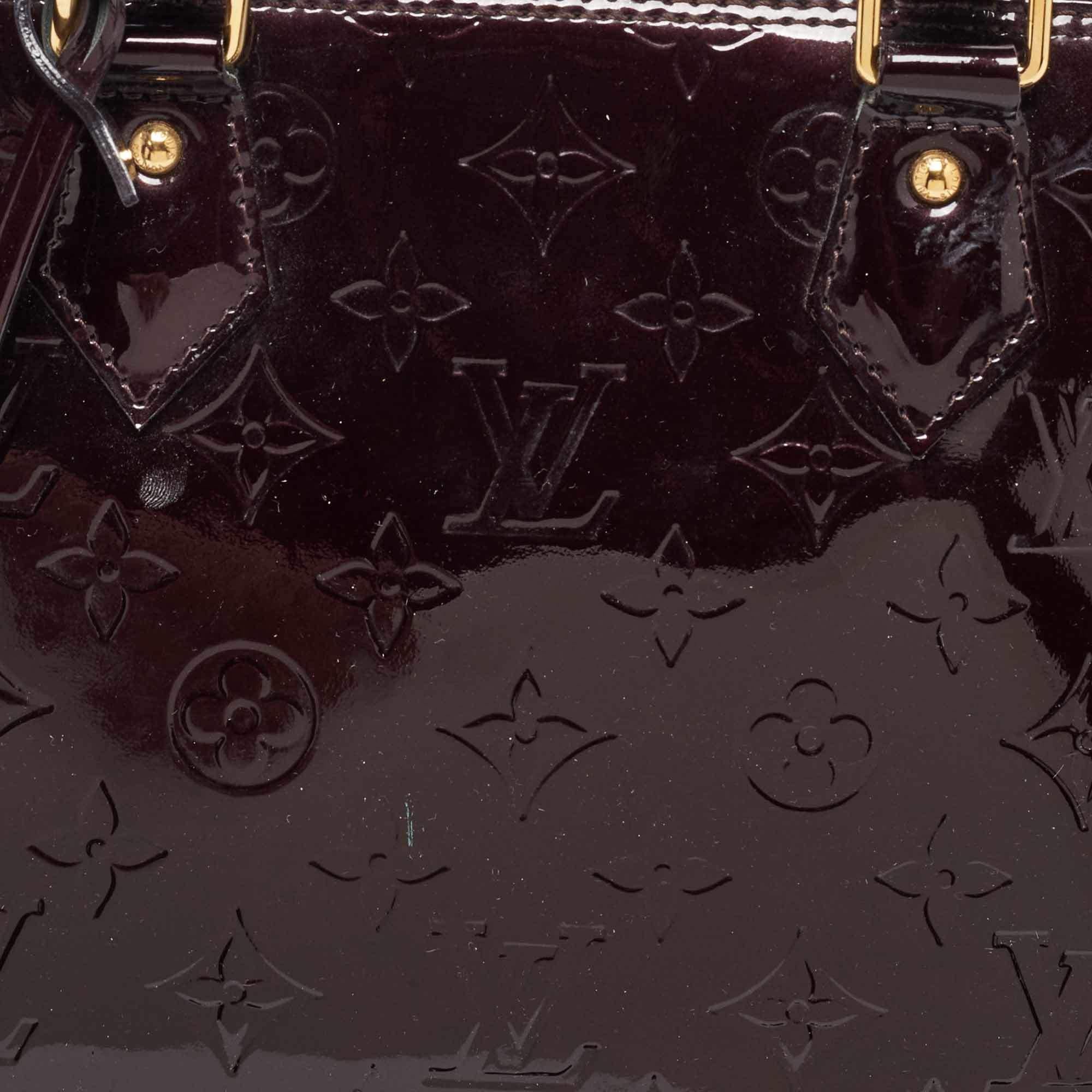 Louis Vuitton Amarante Monogram Vernis Alma PM Bag 1
