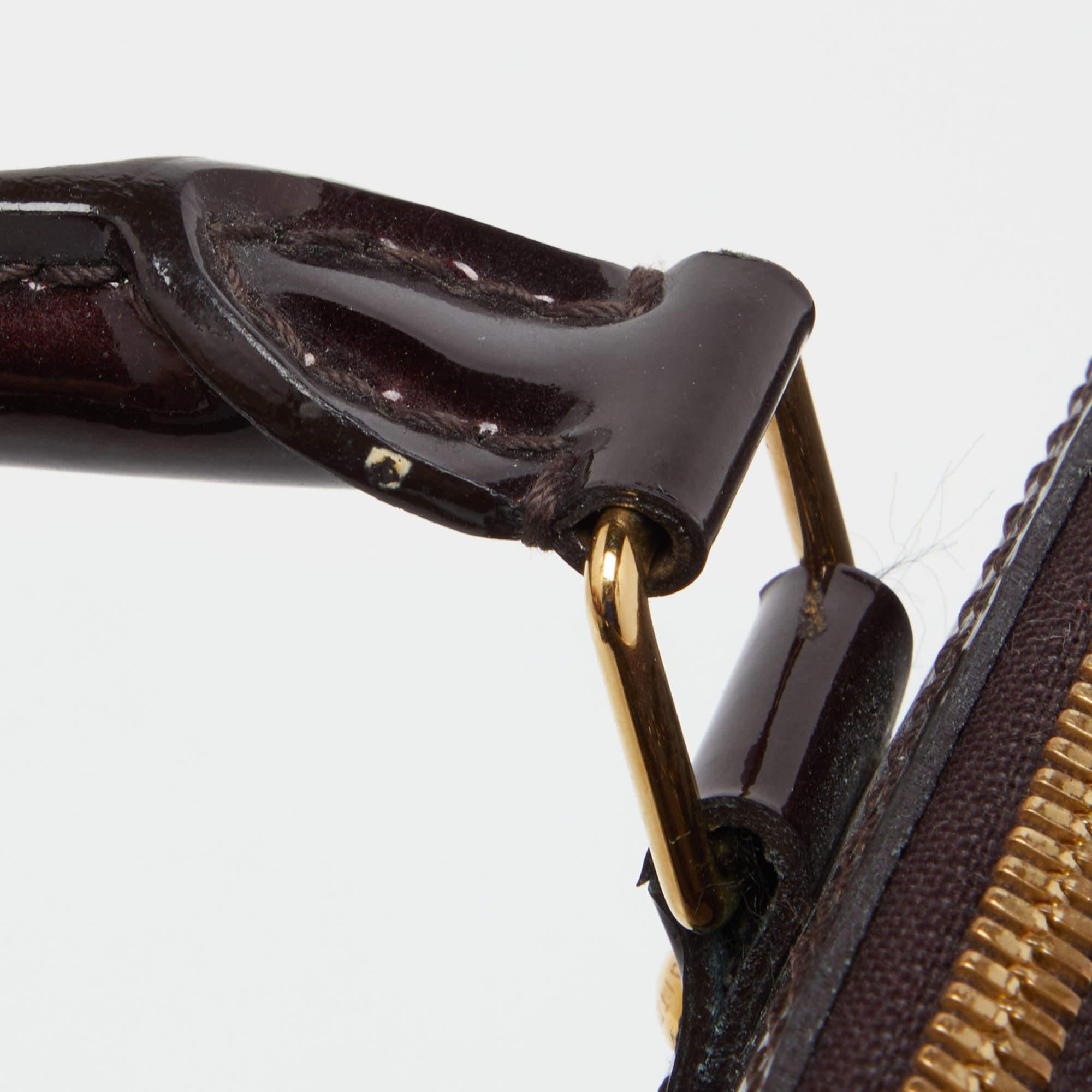 Louis Vuitton Amarante Monogram Vernis Alma PM Bag 1