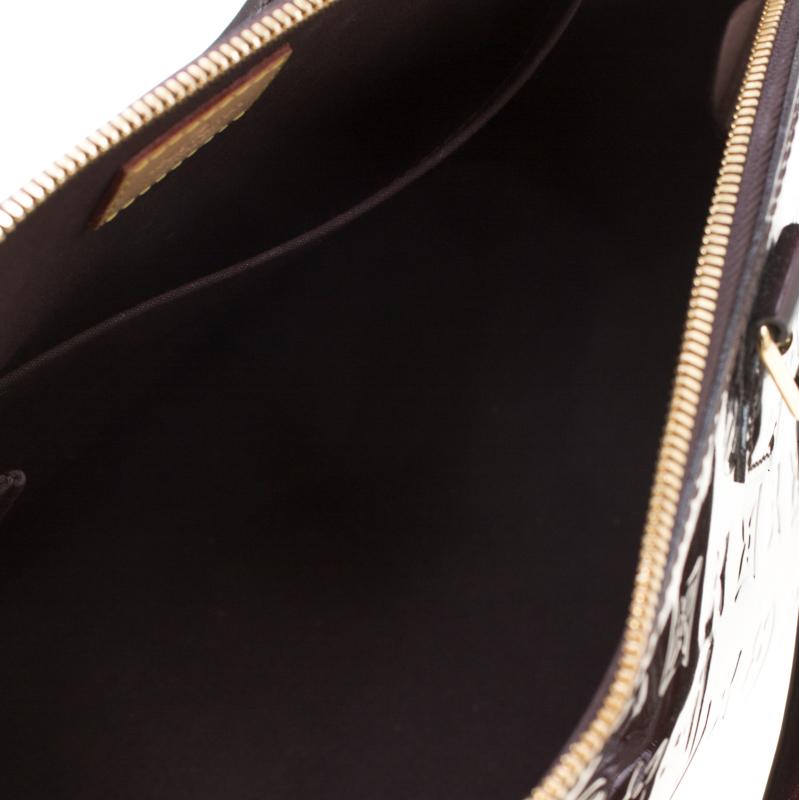 Louis Vuitton Amarante Monogram Vernis Alma PM Bag 2