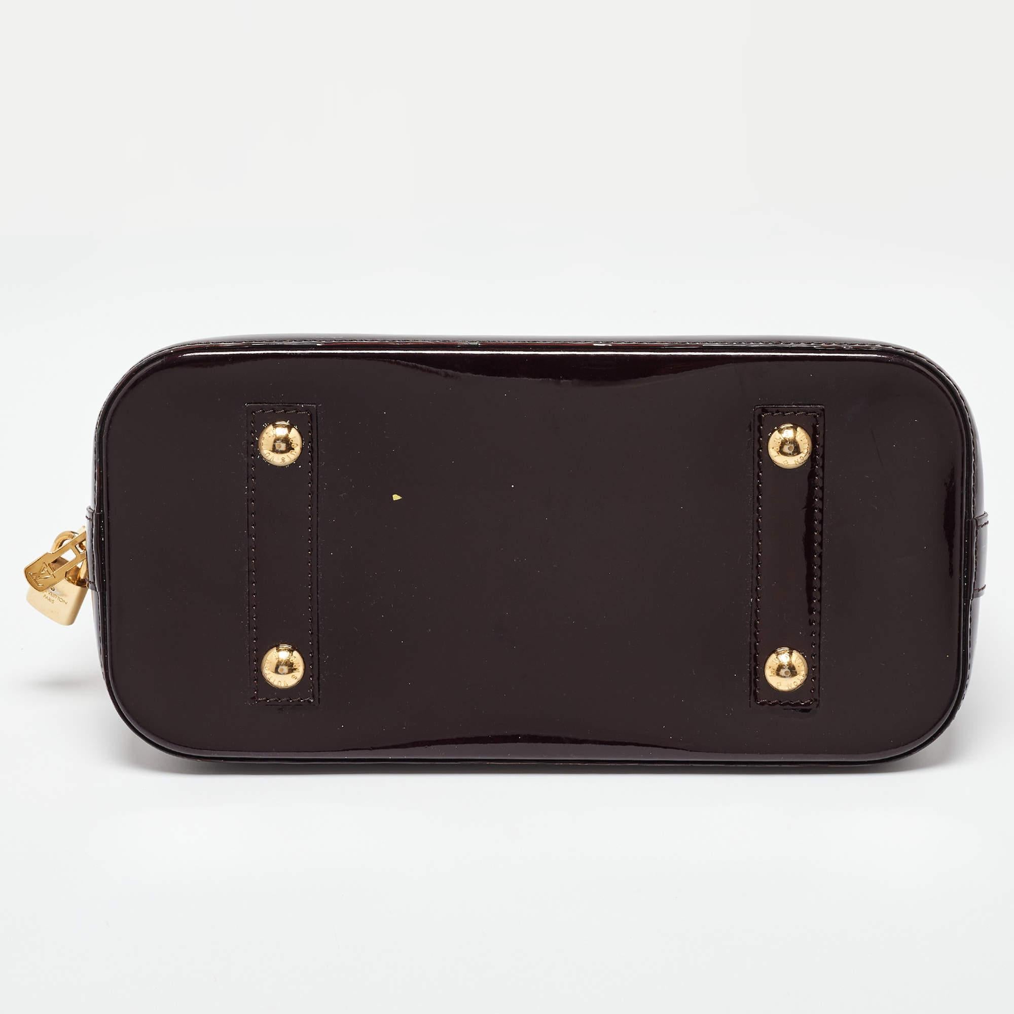 Louis Vuitton Amarante Monogram Vernis Alma PM Bag 3