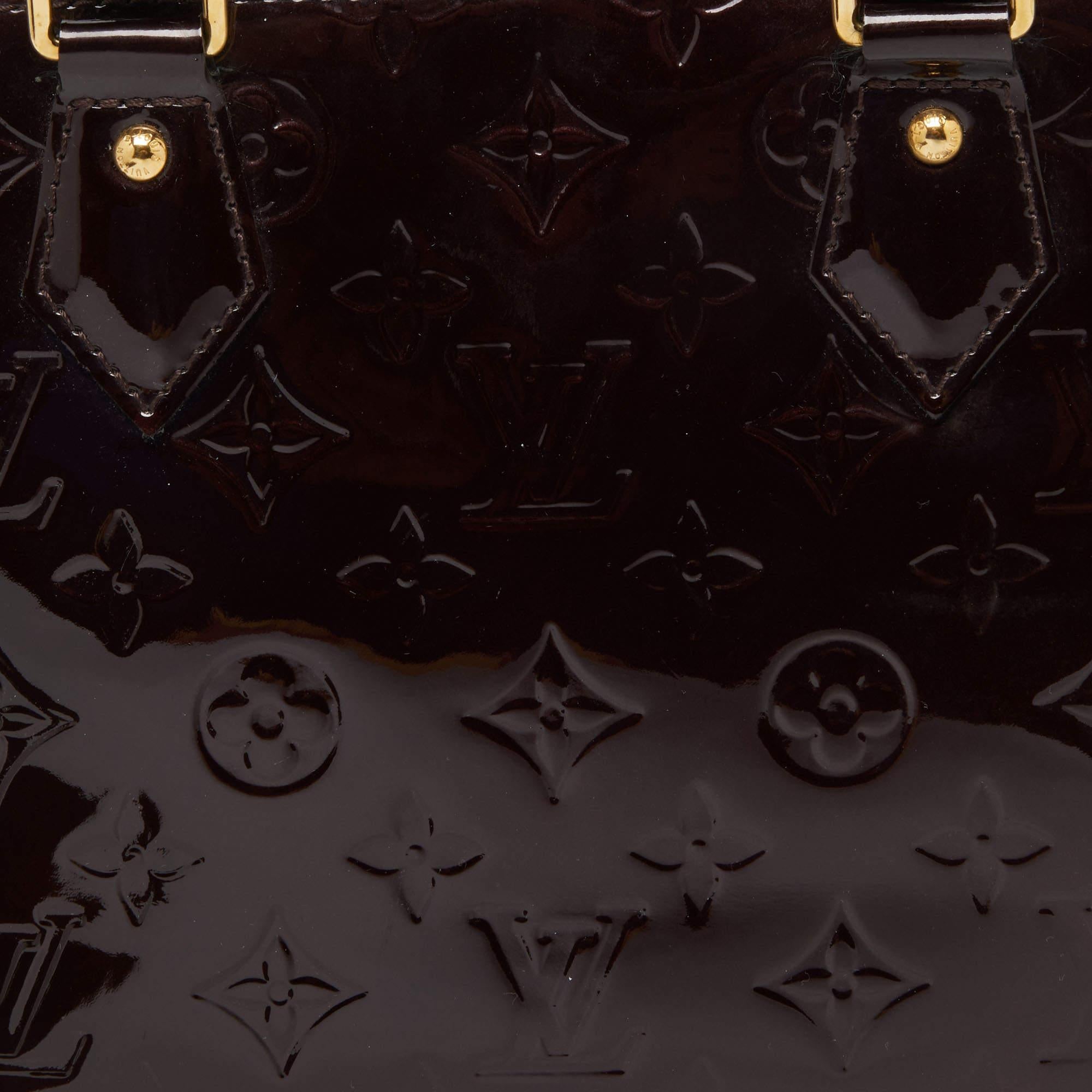 Louis Vuitton Amarante Monogram Vernis Alma PM Bag 3