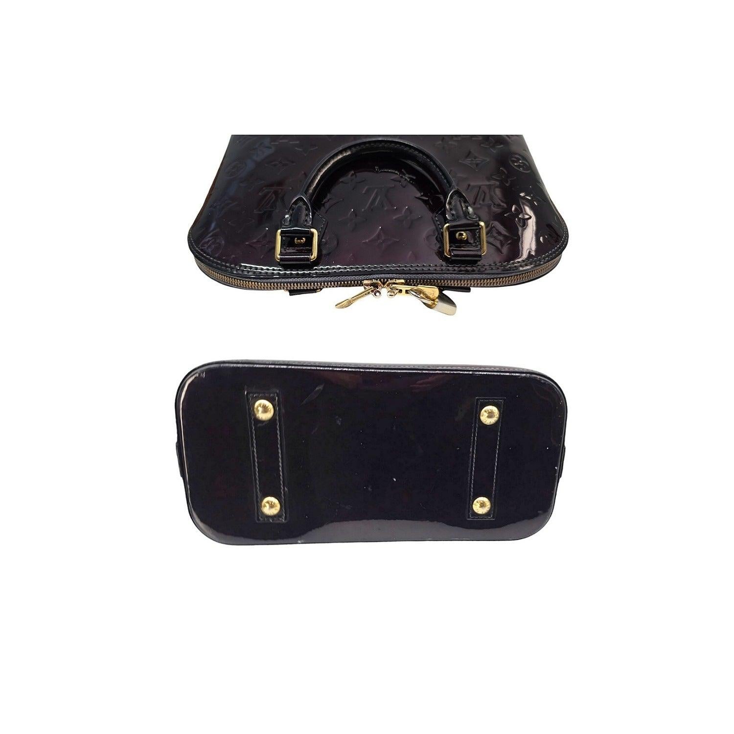 Women's Louis Vuitton Amarante Monogram Vernis Alma PM For Sale