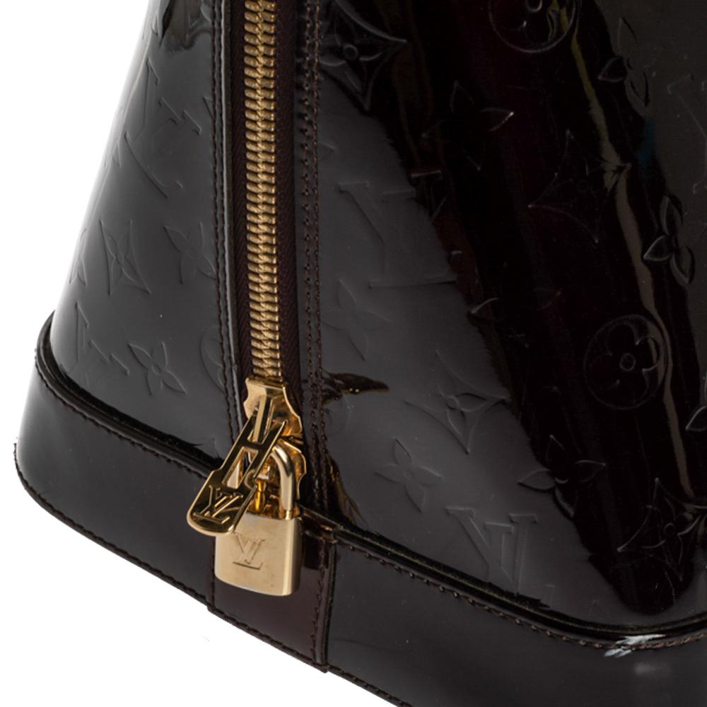 Louis Vuitton Amarante Monogram Vernis Alma Voyager Bag 8