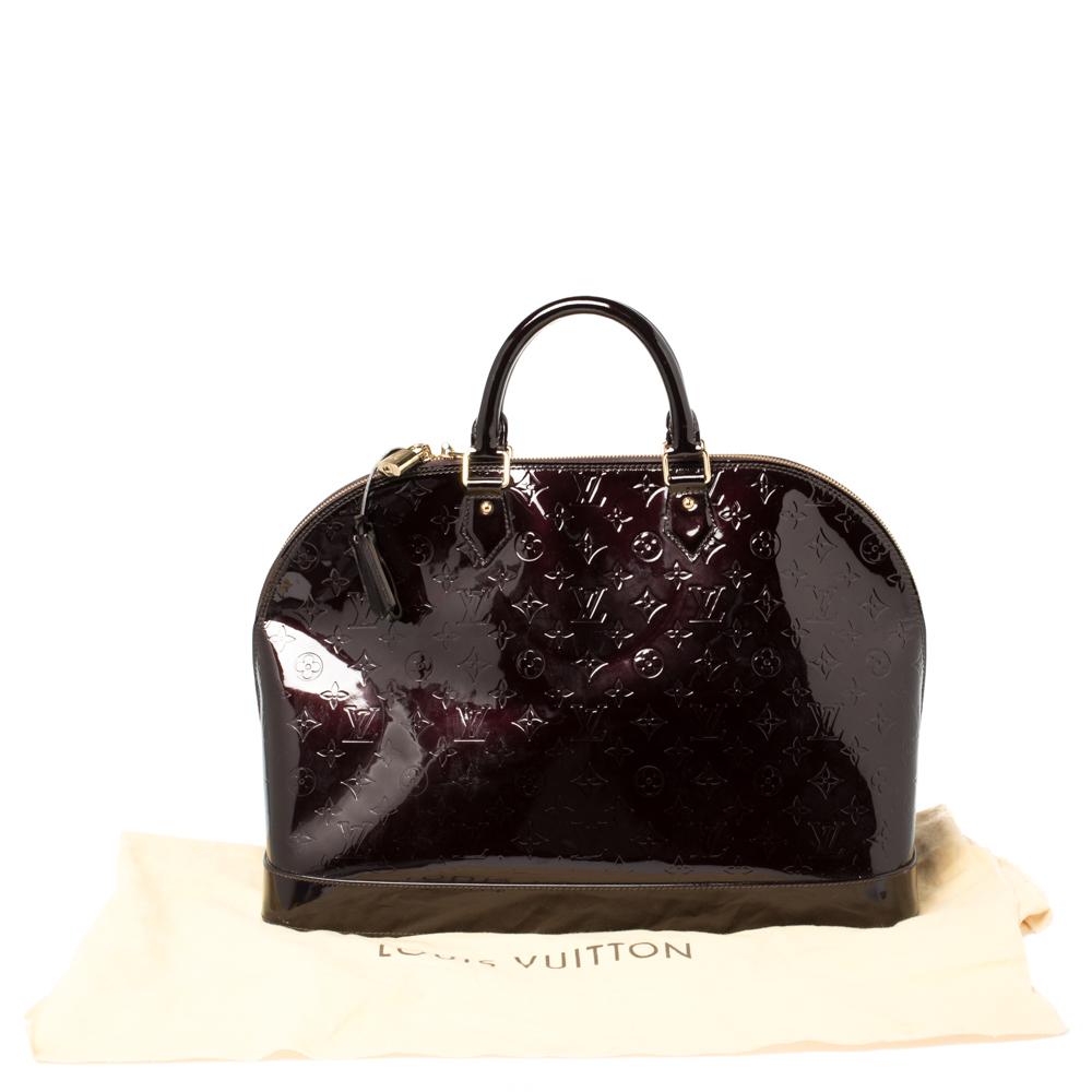 Louis Vuitton Amarante Monogram Vernis Alma Voyager Bag 9