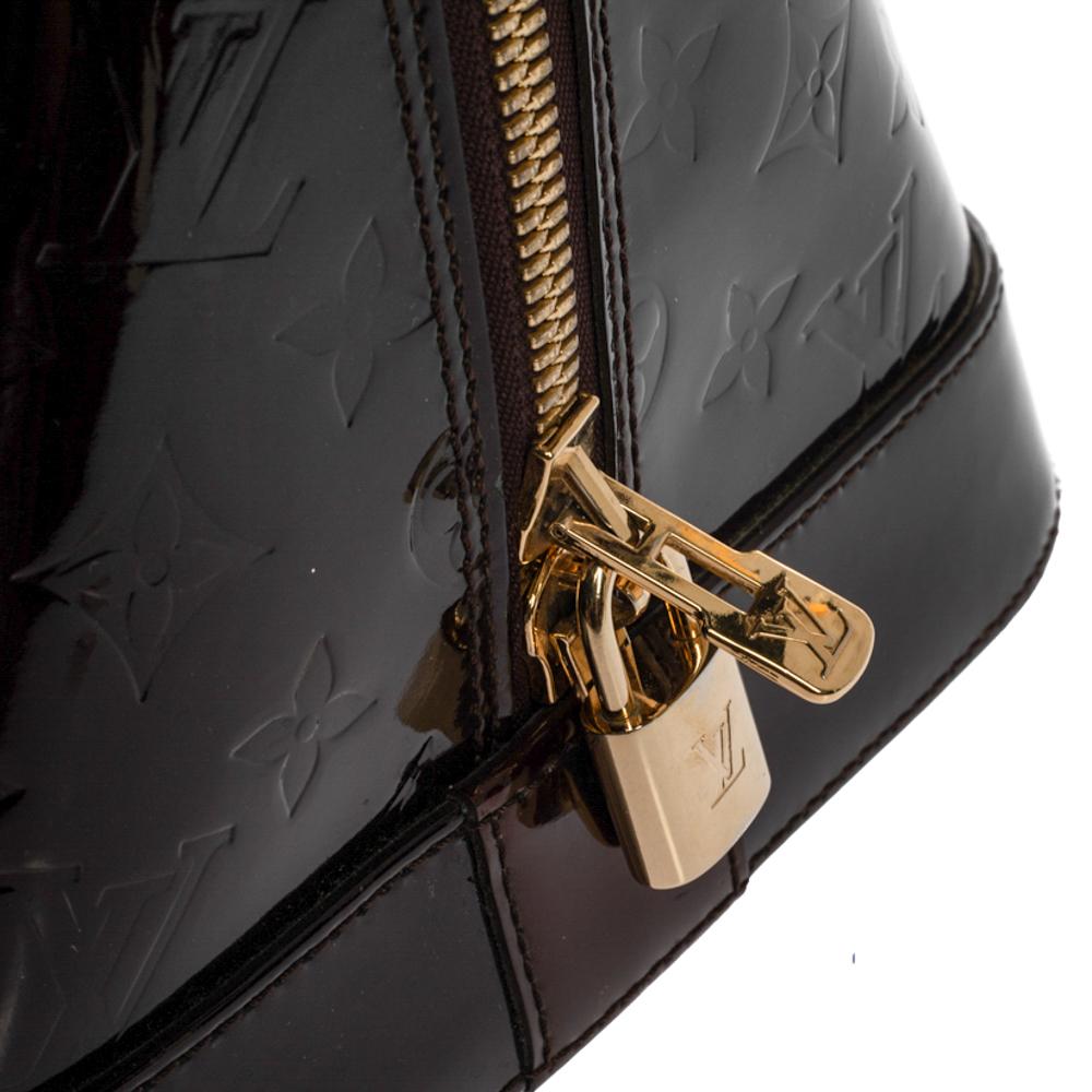 Louis Vuitton Amarante Monogram Vernis Alma Voyager Bag 12